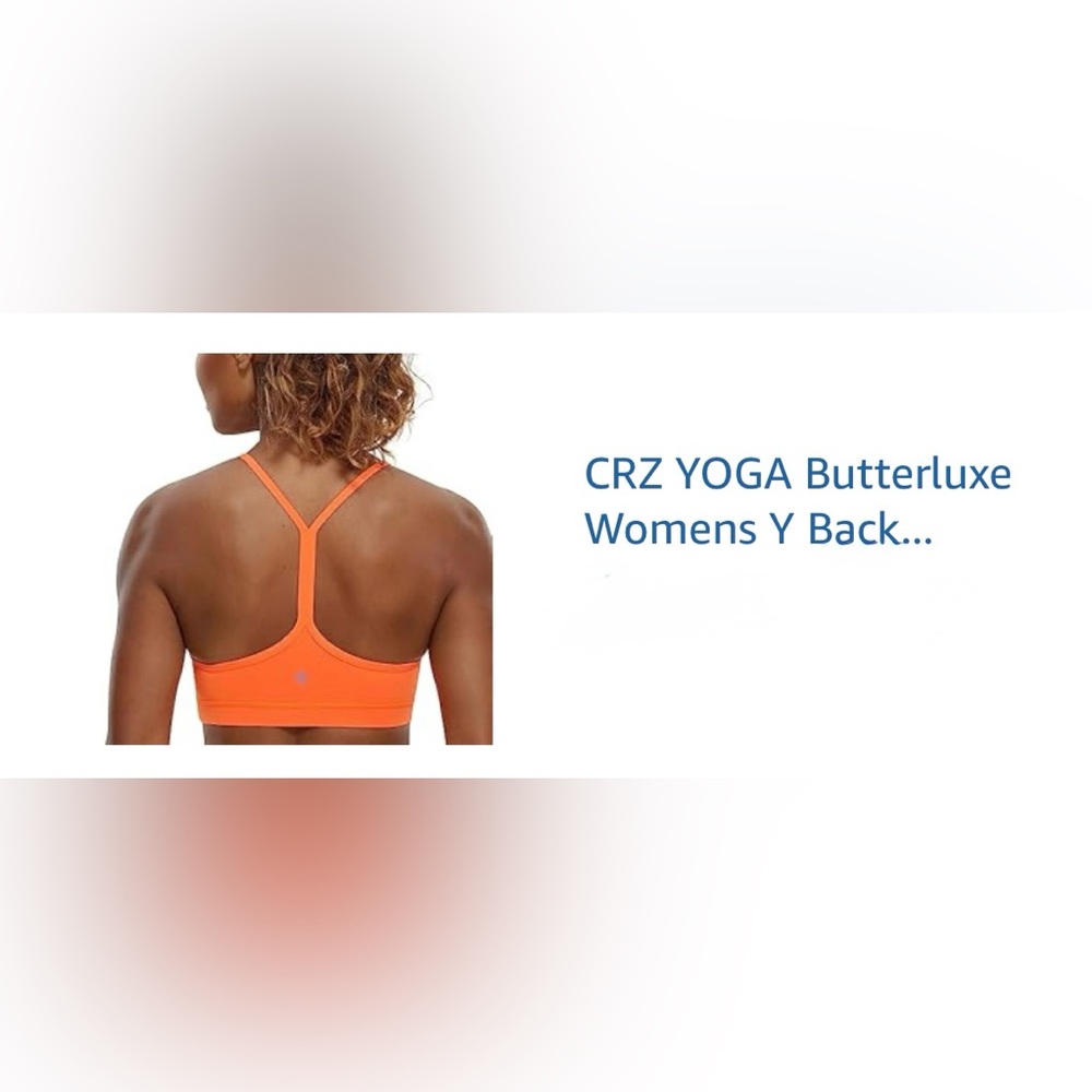 CRZ YOGA Women's Vibrant Orange Sports Bra